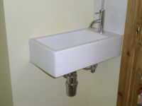 Rectangular basin with mixer tap Rectangular basin with mixer tap