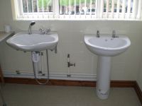 Hairdresser's basin and shower attachment Hairdresser's basin and shower attachment