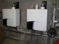 Two central heating boilers