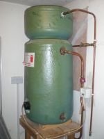 Combi cylinder and immersion heater