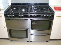 Double oven gas cooker with wok burner Double oven gas cooker with wok burner