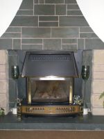 Pre-cast flue gas fire Pre-cast flue gas fire